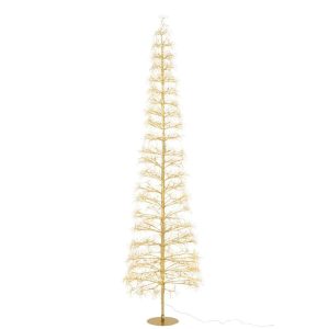TREE LED WARM WHITE LIGHTS IRON GOLD COLORED EXTRA LARGE