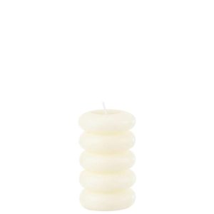 CANDLE MACARON WHITE LARGE-10H