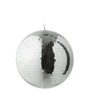 DISCO BALL MIRROR SILVER COLORED LARGE