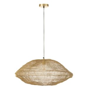 HANGING LAMP NET METAL GOLD