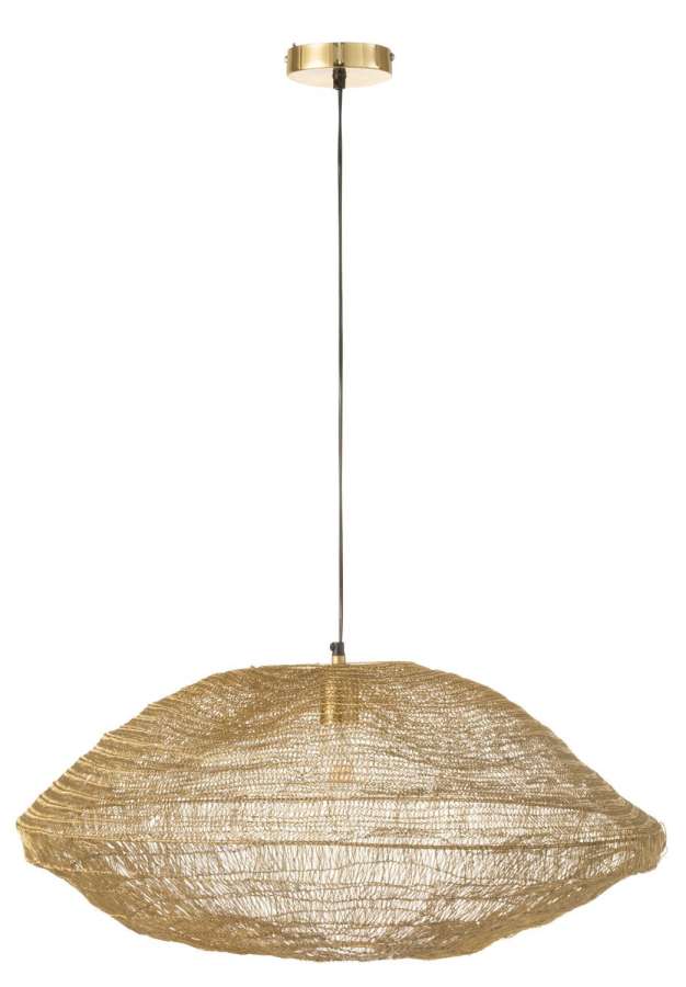 HANGING LAMP NET METAL GOLD