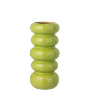 VASE RINGS PORCELAIN GREEN LARGE
