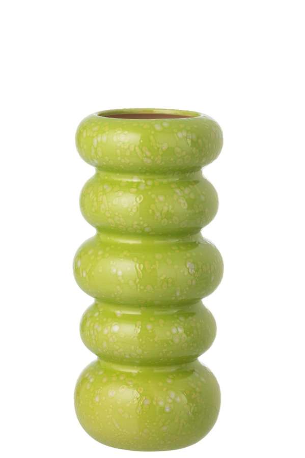VASE RINGS PORCELAIN GREEN LARGE
