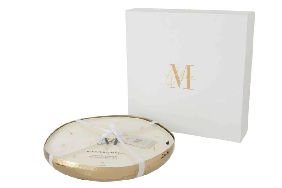 SCENTED CANDLE M-CHIC METAL GOLD X-LARGE 35H