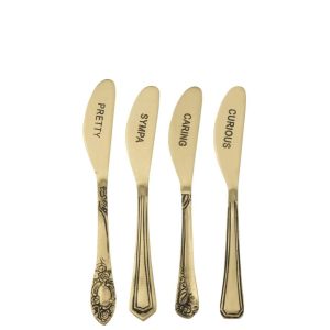 BOX OF 4 SPREADER BRASS GOLD COLORED