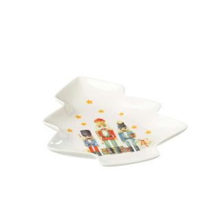 PLATE TREE NUTCRACKER GIFTBOX CERAMICES WHITE