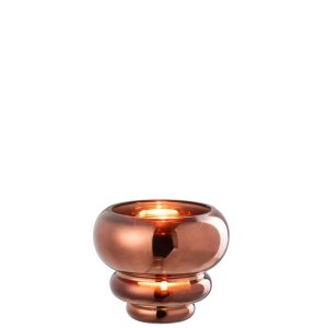 TEALIGHT HOLDER/VASE JULIA GLASS BROWN