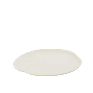 TRAY ROUND ALUMINIUM WHITE MEDIUM