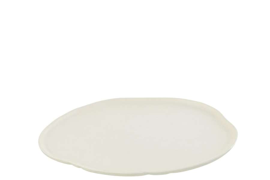 TRAY ROUND ALUMINIUM WHITE MEDIUM