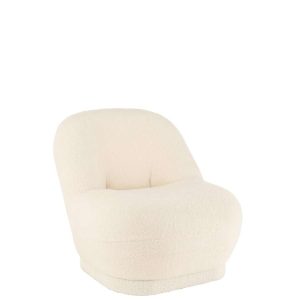 STOOL TEDDY BOUCLÉ WHITE