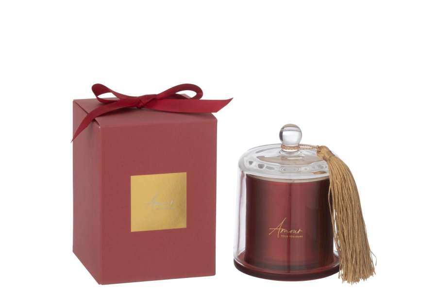 SCENTED CANDLE BELL AMOUR RED SMALL-30HOURS