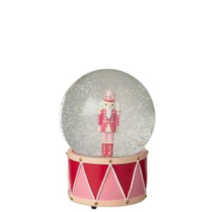 WATER GLOBE NUTCRACKER LIMEPOWDER WHITE/PINK