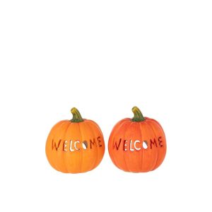 PUMPKIN WELCOME CLAY ORANGE/DARK ORANGE LARGE ASSORTMENT OF 2
