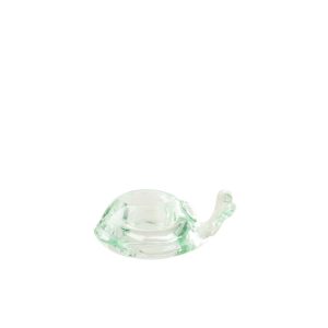 CANDLE HOLDER WHALE GLASS MINT GREEN