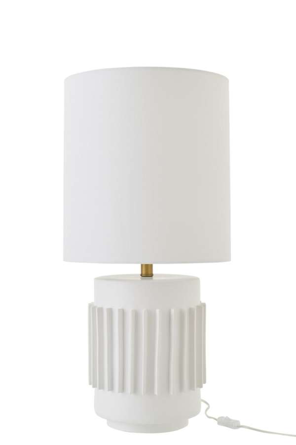 TABLE LAMP CERAMIC WHITE