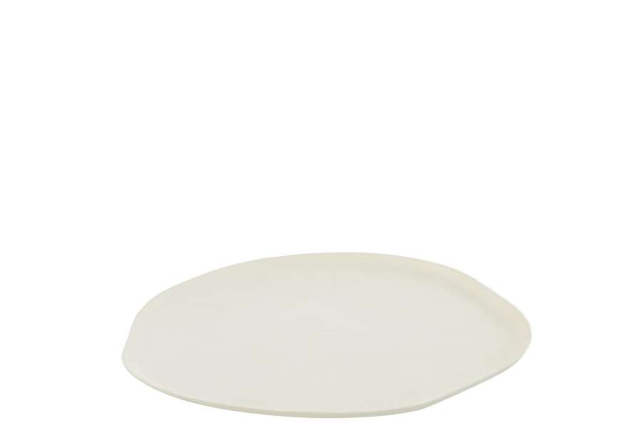 TRAY ROUND ALUMINIUM WHITE SMALL