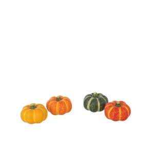 BOX OF 4 PUMPKIN CLAY MULTICOLORED