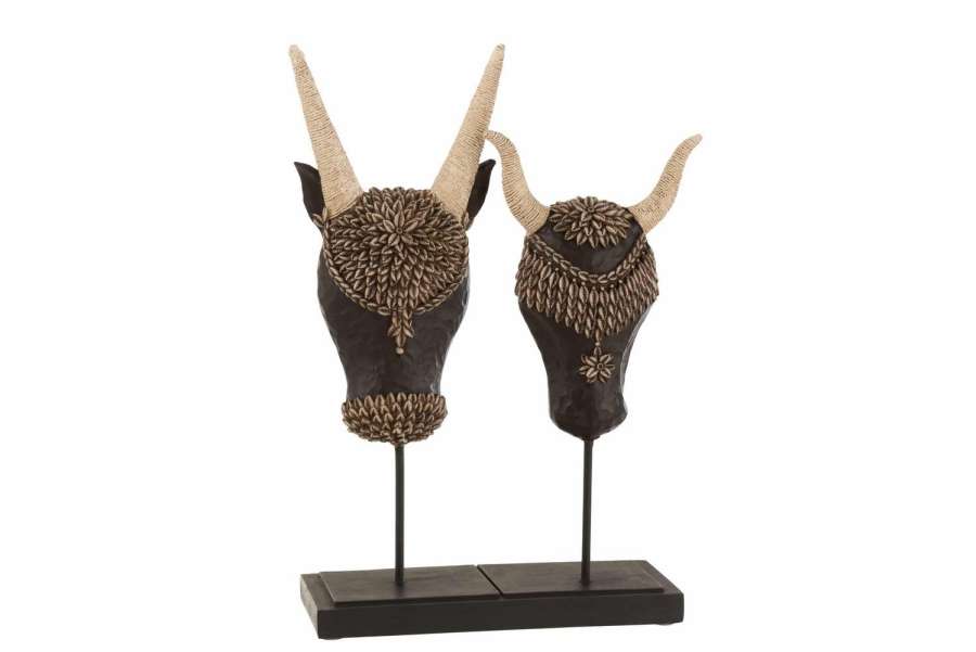 SKULL ON FOOT 2PARTS POLY BLACK/BROWN