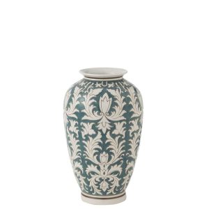 VASE VICTORIA AMPHORA PORCELAIN GREEN/WHITE