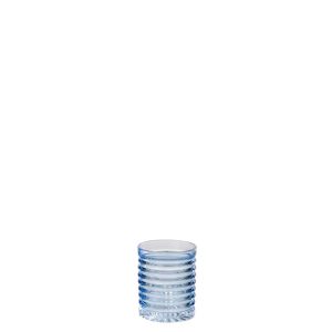 DRINKING GLASS RIBBED GLASS LIGHT BLUE
