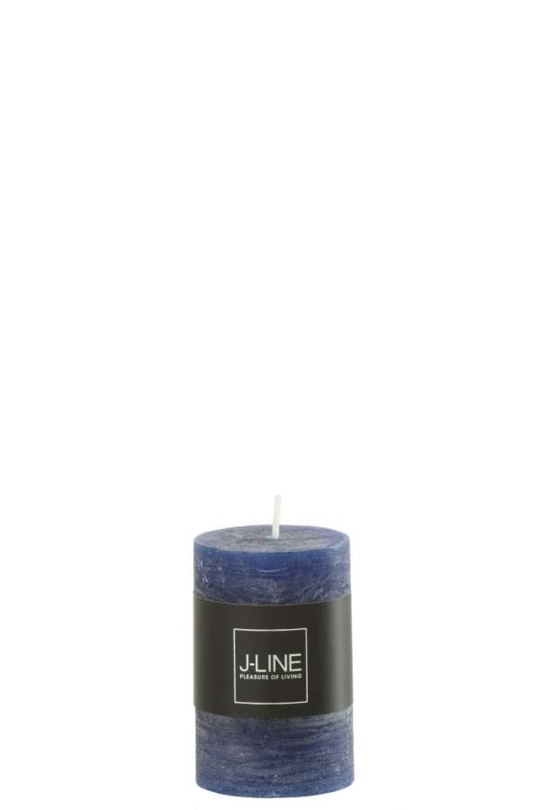 CYLINDER CANDLE DARK BLUE SMALL 18H