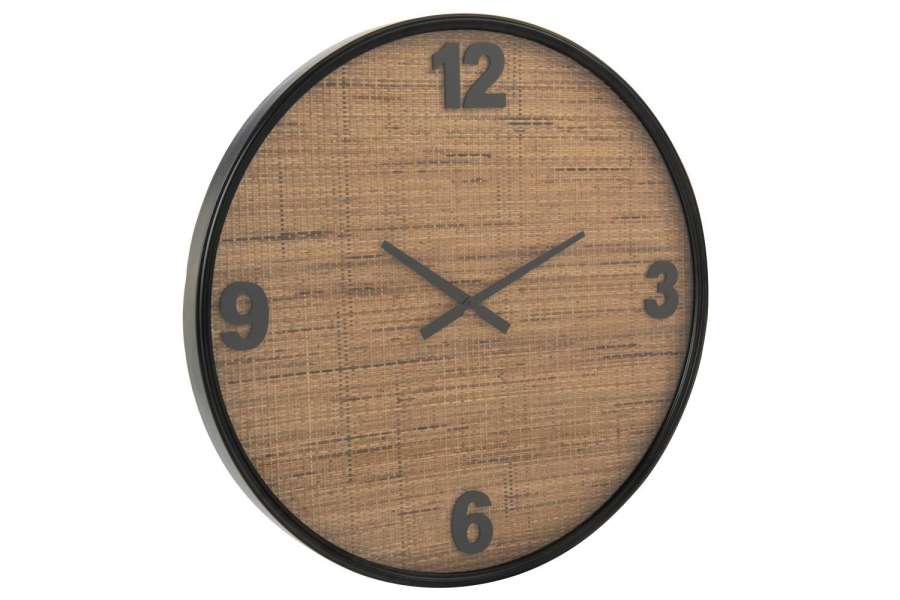 WALL CLOCK MDF BROWN/BLACK LARGE