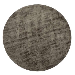 CARPET ROUND HANDMADE VISCOSE GREY