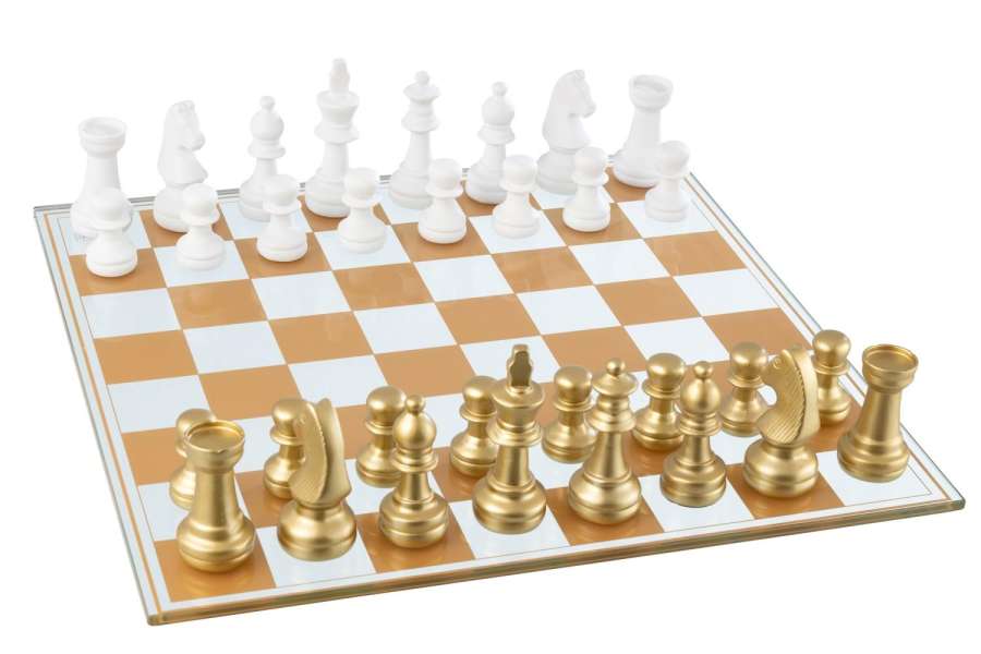 CHESS SET POLYRESIN MULTICOLORED