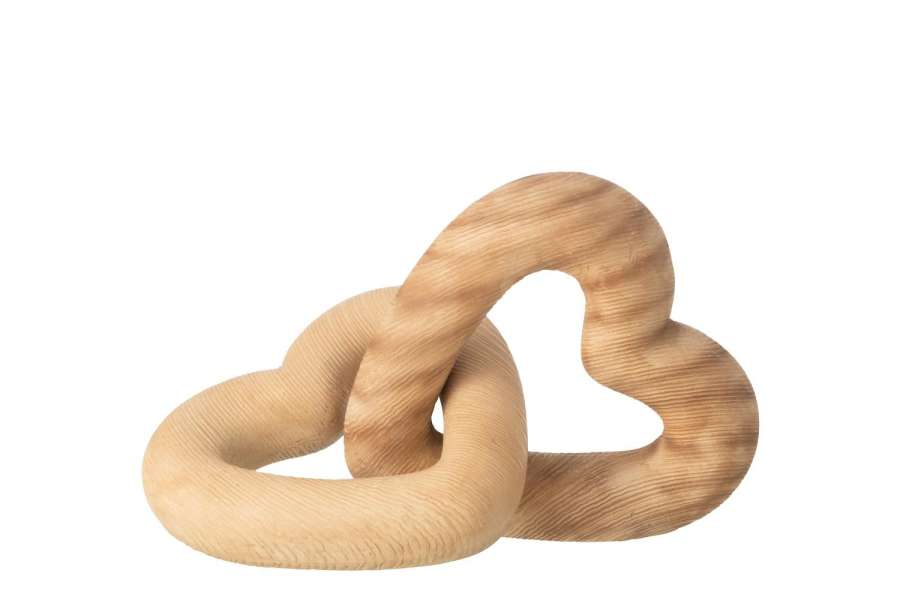 DECO HEART RESIN NATURAL