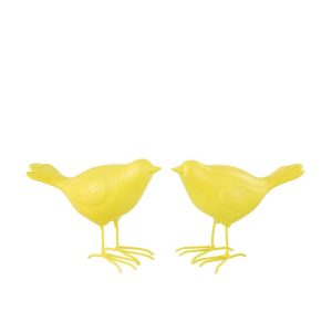BIRD POLYRESIN YELLOW LARGE ASSORTMENT OF 2