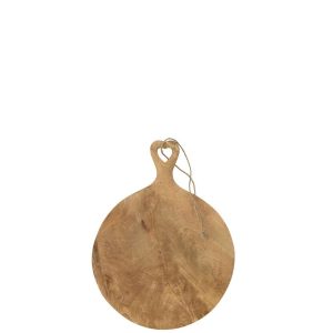 CUTTING BOARD ROUND HEART MANGO WOOD SMALL