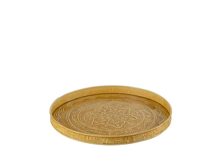 TRAY ROUND CLASSIC IRON OCHRE S