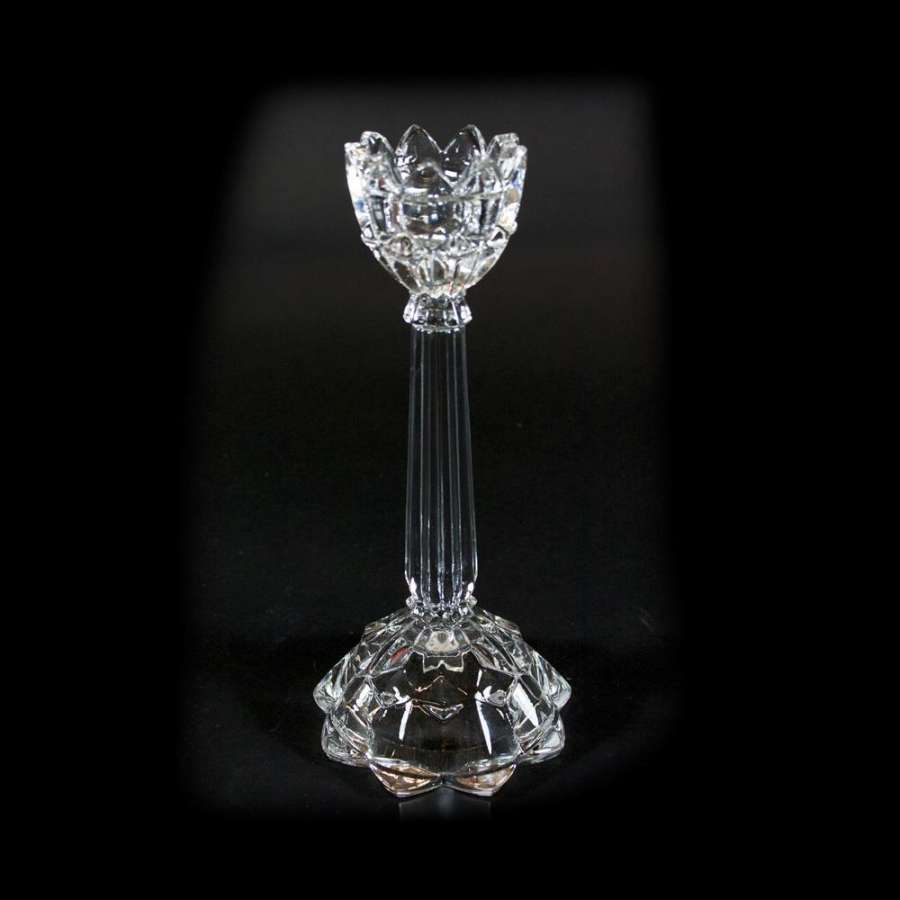 Lysestake Glass Blomst 28Cm