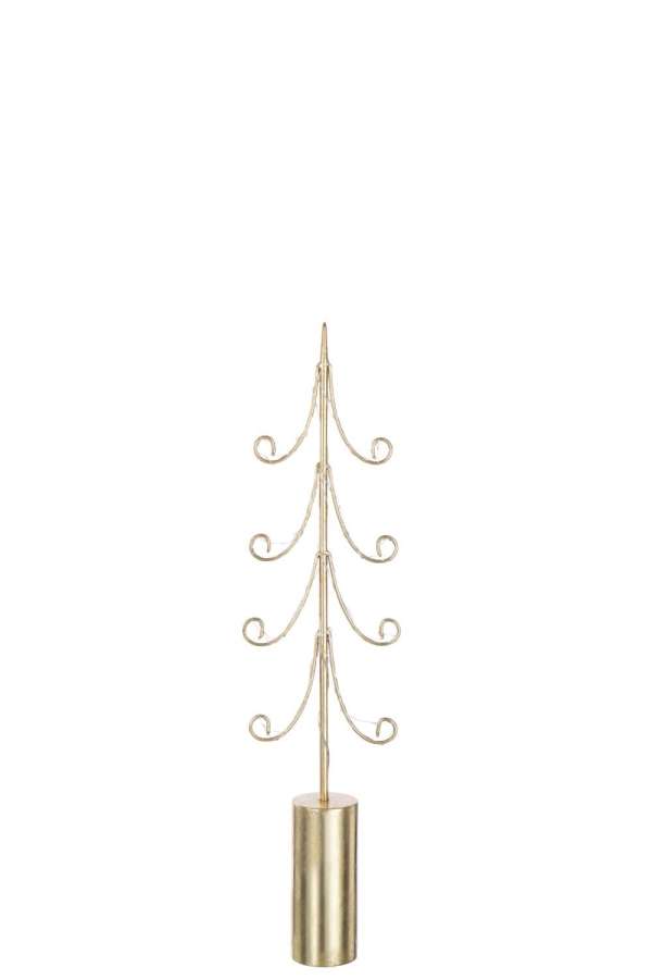 TREE LED CYLINDER BASE  IRON GOLD COLORED MEDIUM