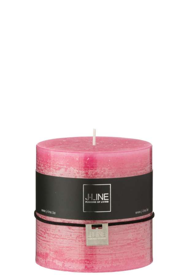 CYLINDER CANDLE PINK 64H