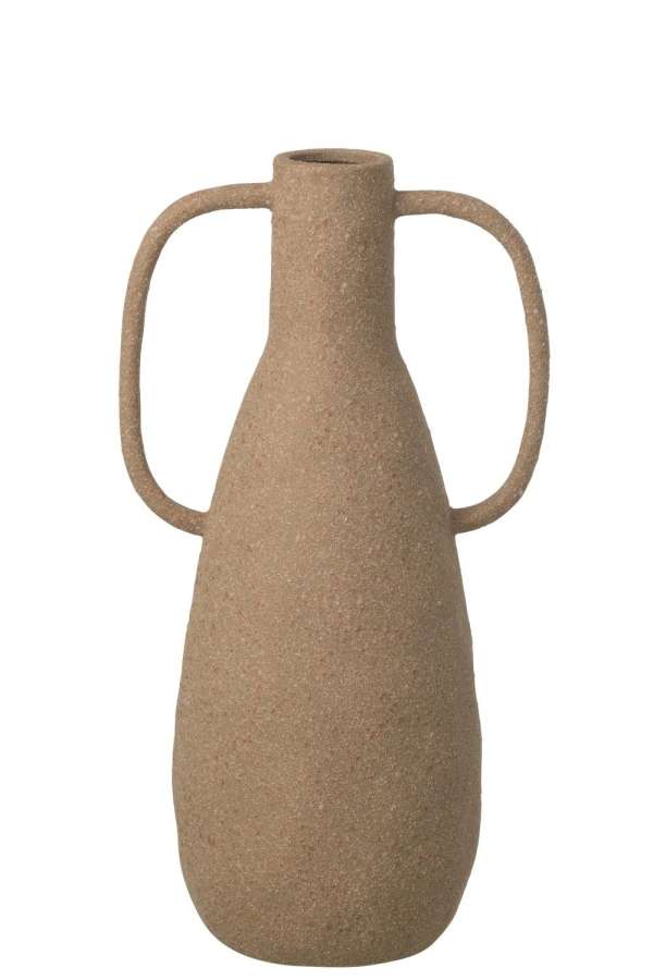 VASE JODI STONEWARE TAUPE LARGE
