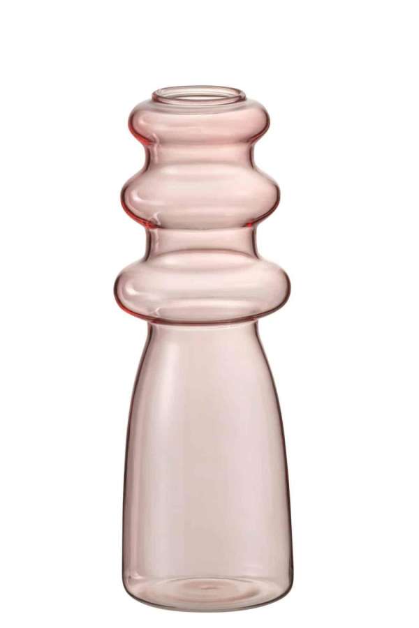 VASE LUNA GLASS PINK LARGE