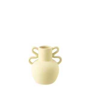 VASE 2 HANDLES STONEWARE MINT GREEN SMALL