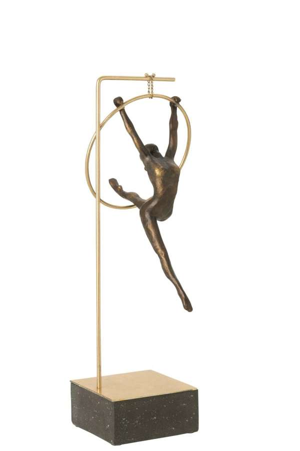 GYMNAST HOOP BETA RESIN BLACK/GOLD COLORED