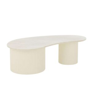 COFFEE TABLE MARBLE/MDF WHITE