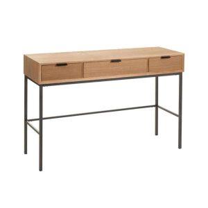 CONSOLE 3 DRAWERS WOOD/METAL NATURAL