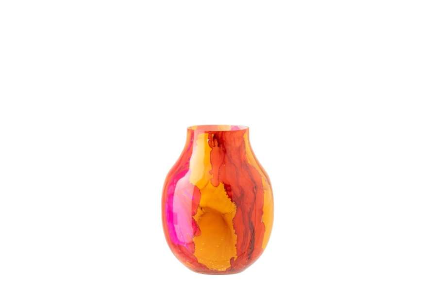 HURRICANE GLASS ORANGE/PINK LARGE