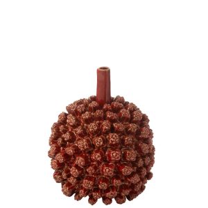 VASE SAKI CERAMIC RED LARGE