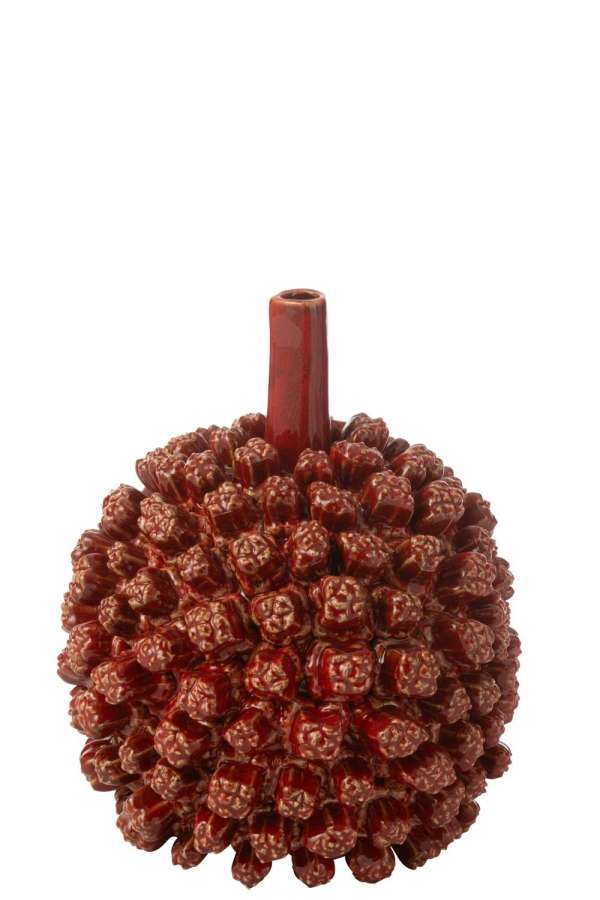 VASE SAKI CERAMIC RED LARGE