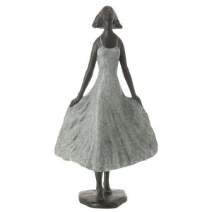 GIRL LOOKING AT SKY RESIN BLACK/GREY LARGE