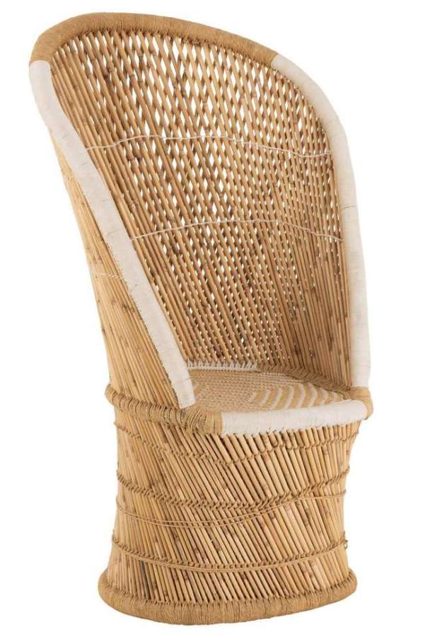 CHAIR BACKREST BAMBOO NATURAL/WHITE ADULT