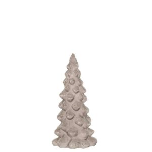 CHRISTMAS TREE DECO SUGAR GLASS FROSTED GREY SMALL