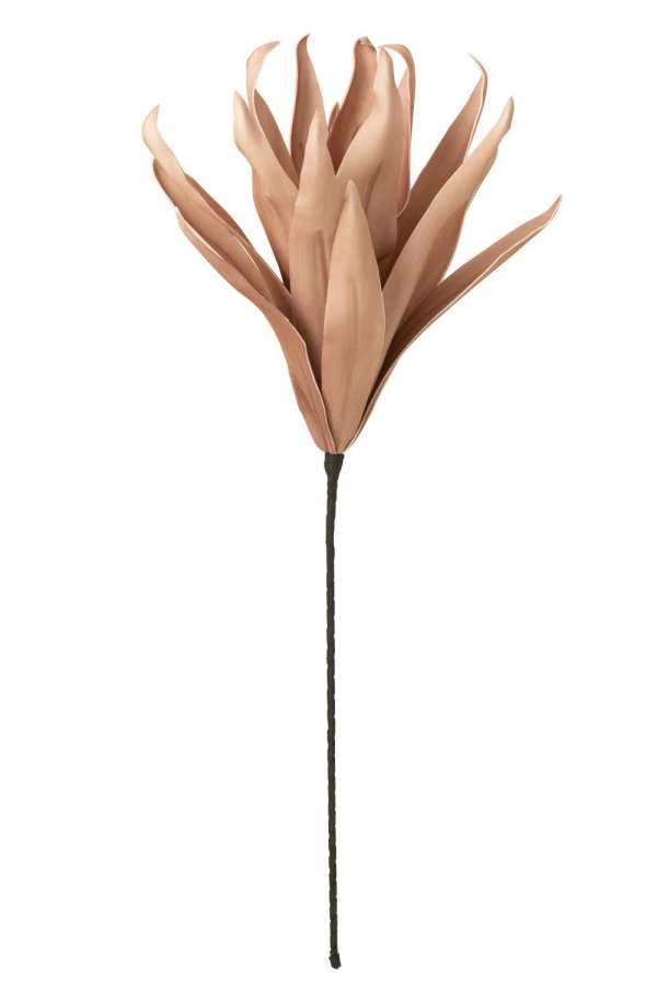 FLOWER BRANCH LONG LEAVES 1 HEAD EVA NUDE PINK