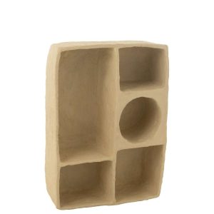 WALL RACK FLINT PAPER MACHE NATURAL LARGE