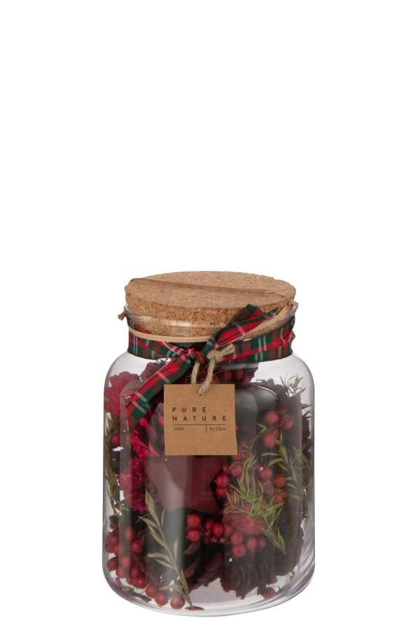 DRIED FLOWERS MIX DRY FLOWER CHRISTMAS RED LARGE